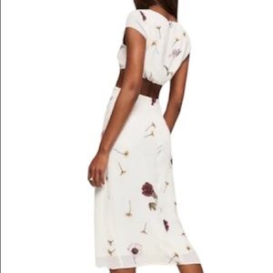 Reformation White Floral Midi Dress